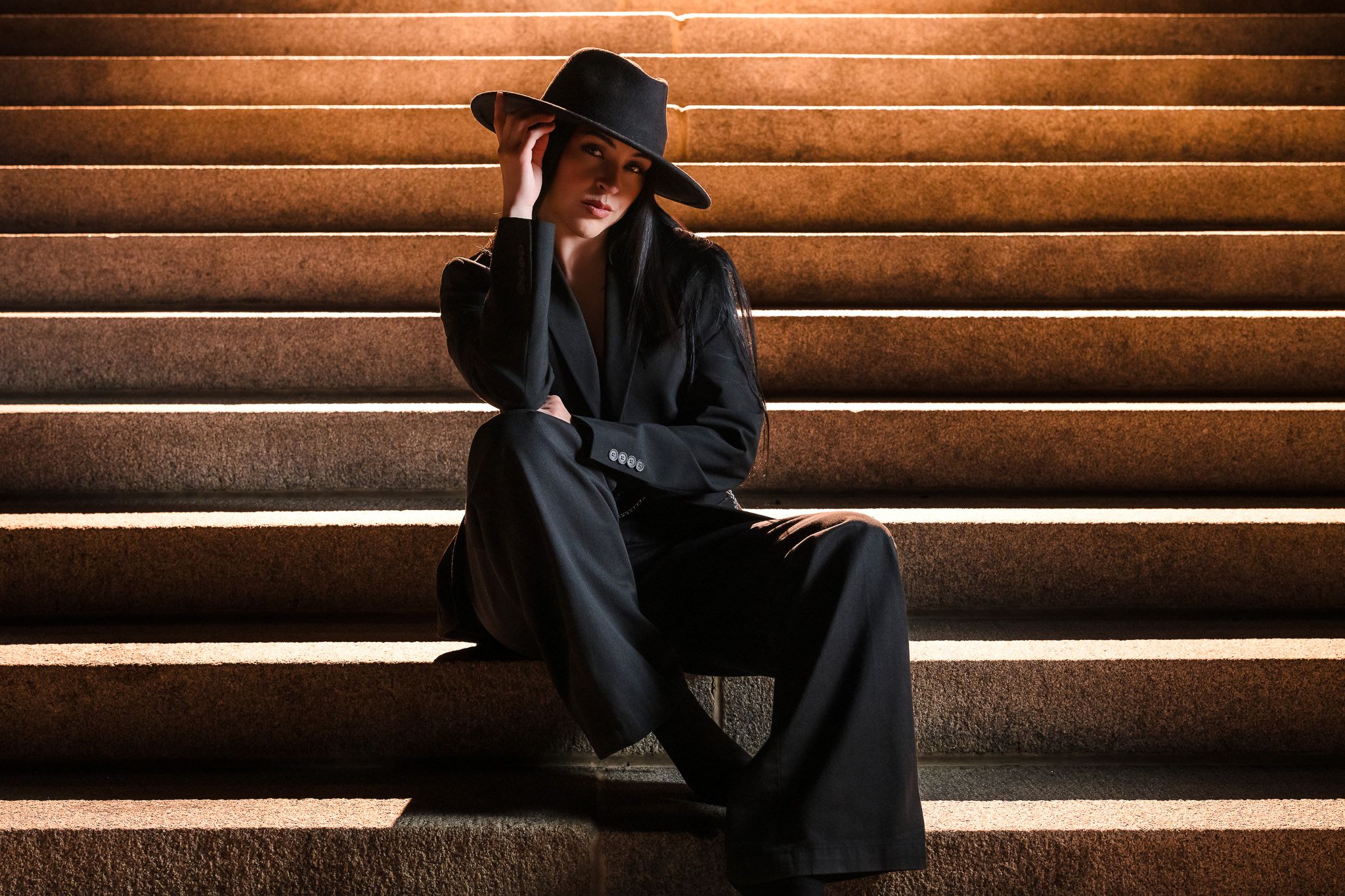 Fashion Inspired Senior Photos, Black Outfits, Dramatic Senior Portraits, Boise Idaho Senior Portrait and Portrait Photographer