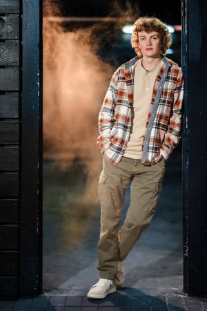 High School Senior Photos, Boise Portrait Photographer, Creative Lighting Male Portraits, Downtown Boise Idaho