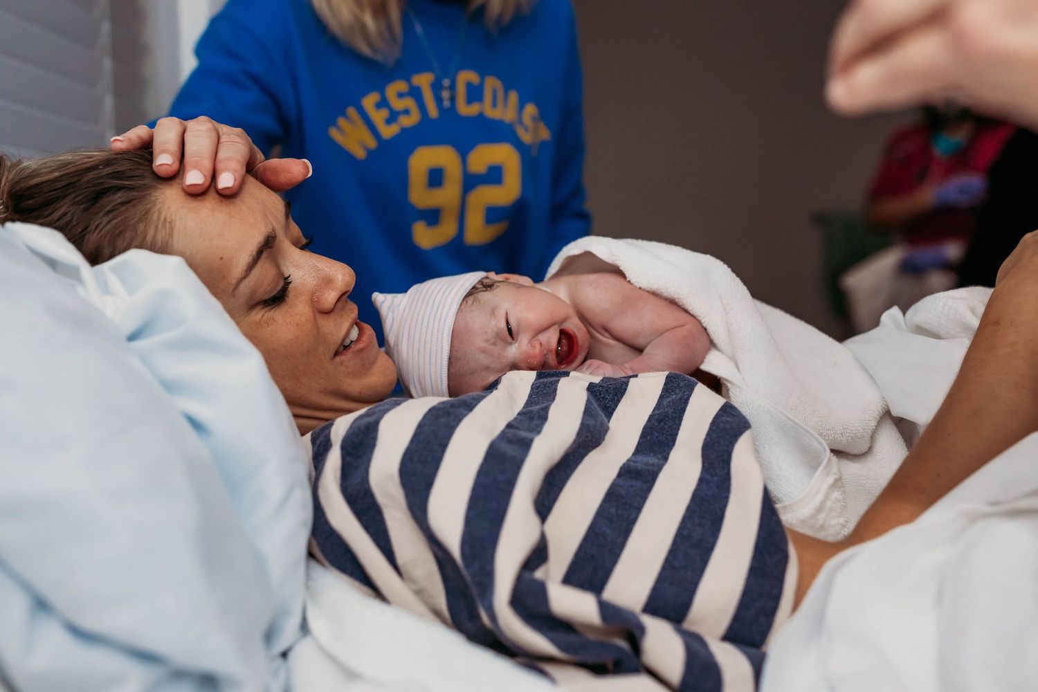 newborn baby boy deliver at Breathe birthing center in tulsa, ok