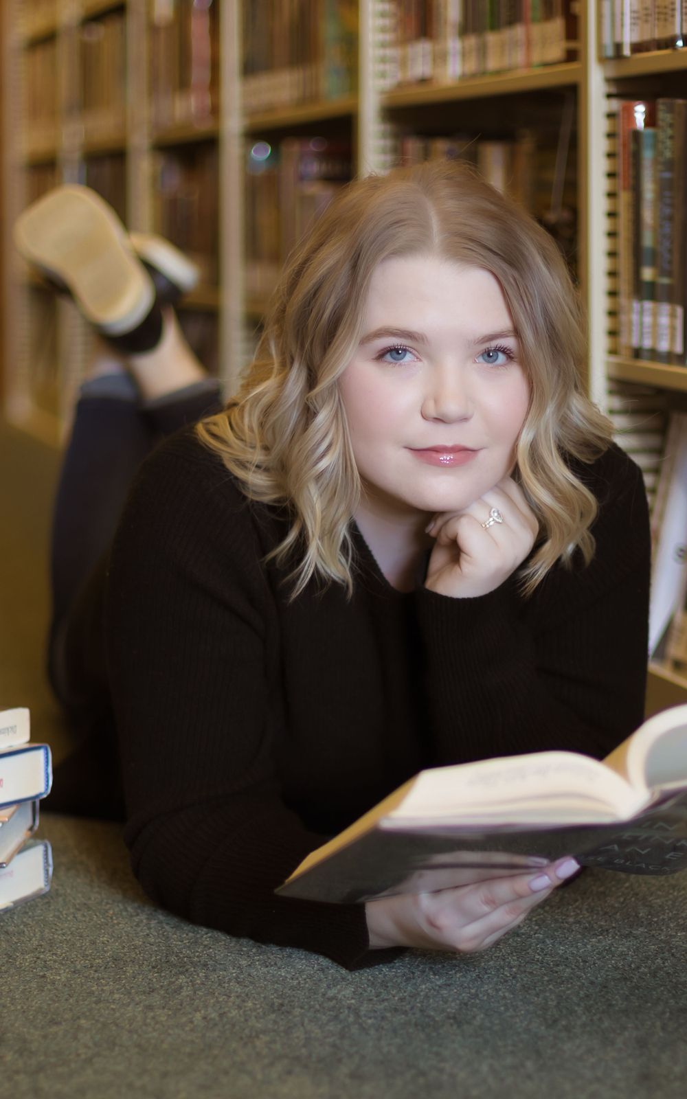 Portrait Photography, Lifestyle Photography, Library, Graduation, Masters Degree, Bismarck, Mandan, Dickinson