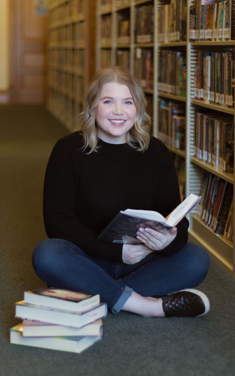 Portrait Photography, Lifestyle Photography, Library, Graduation, Masters Degree, Bismarck, Mandan, Dickinson