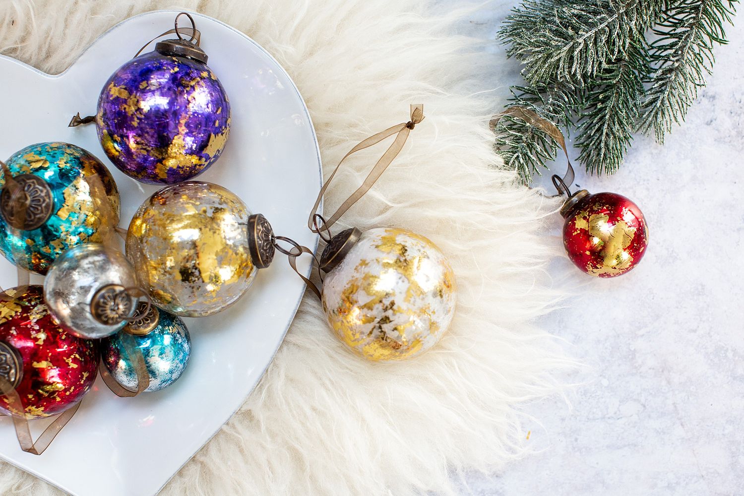 fresh christmas baubles Gloucestershire commercial photography