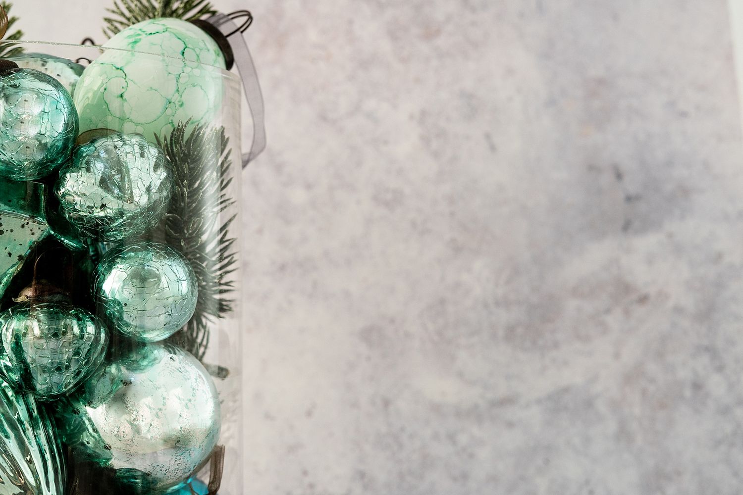 green christmas baubles Gloucestershire commercial photography