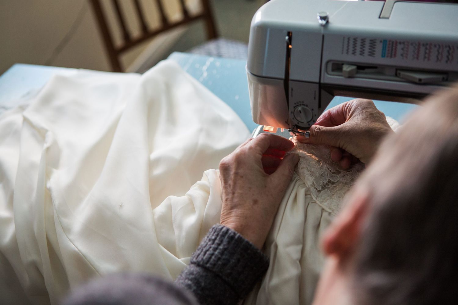 sewing dress Gloucestershire commercial photography