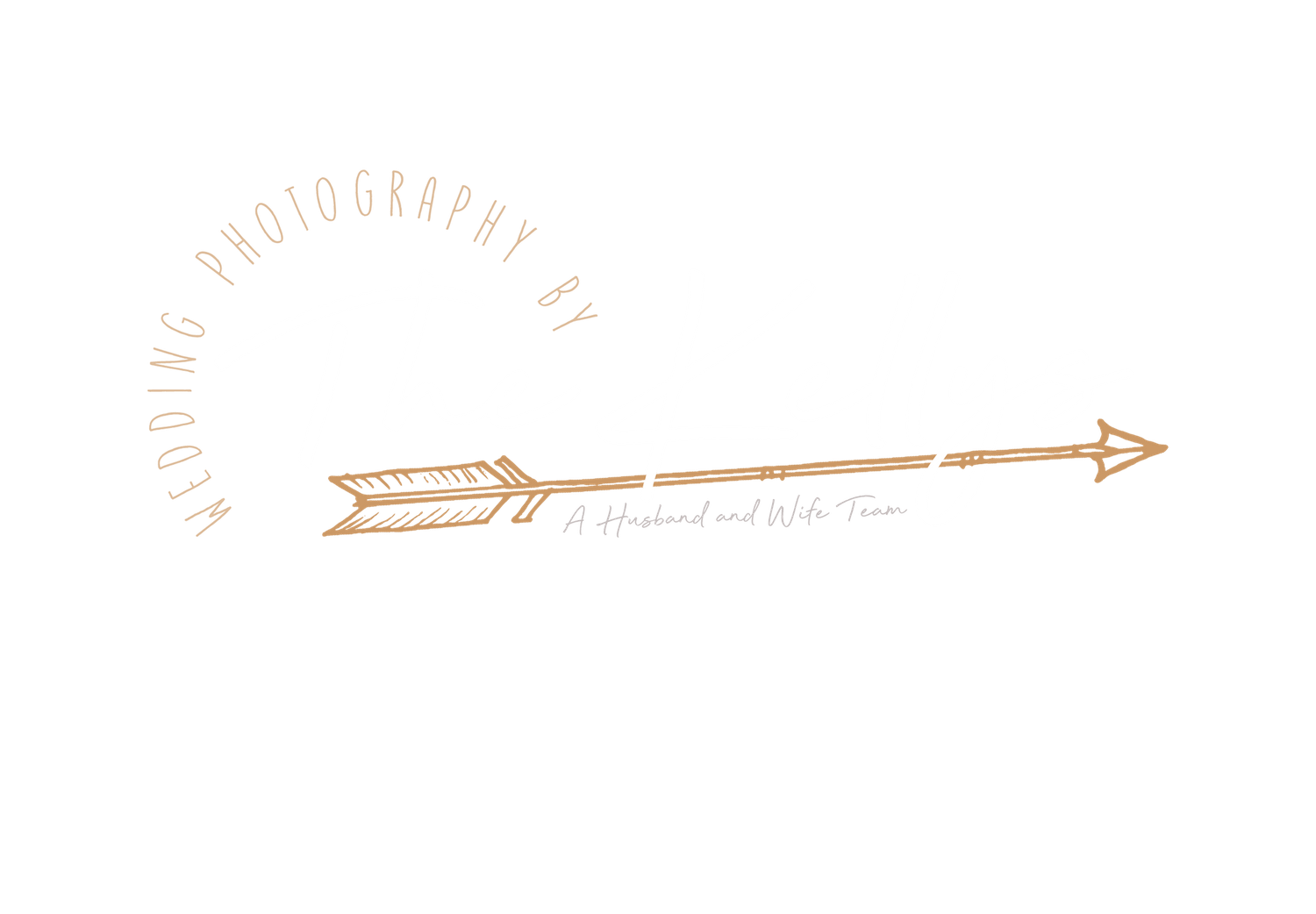 Wedding photographer logo design for The Kellys with handwritten script and circular text.