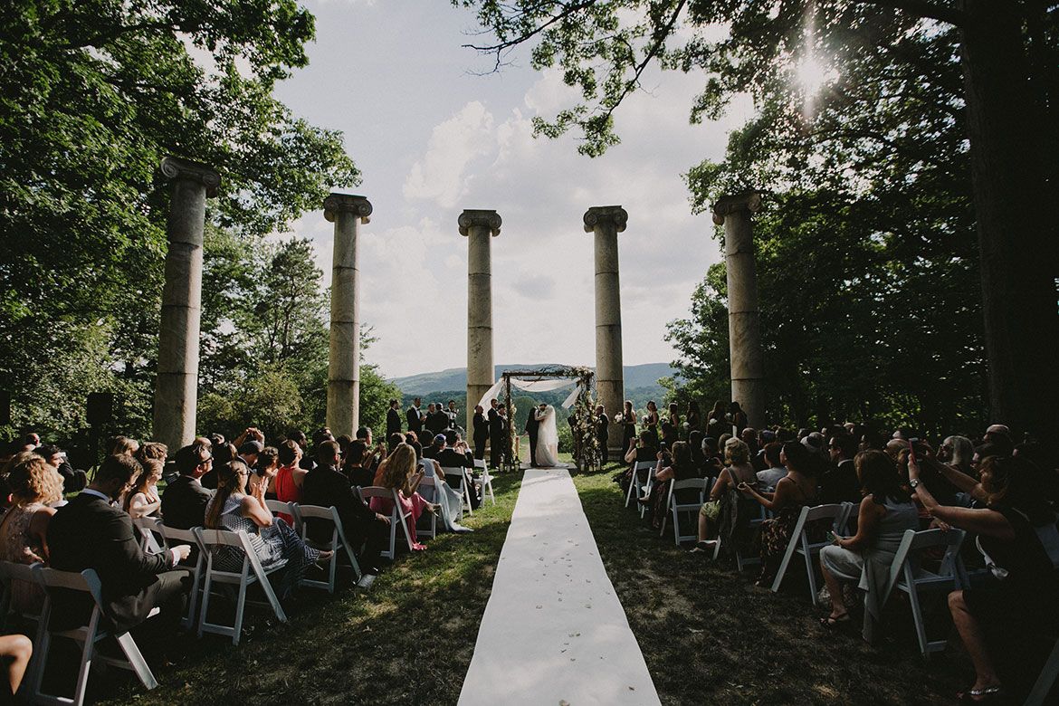 Storm King Art Center unique Hudson Valley wedding under sculptures