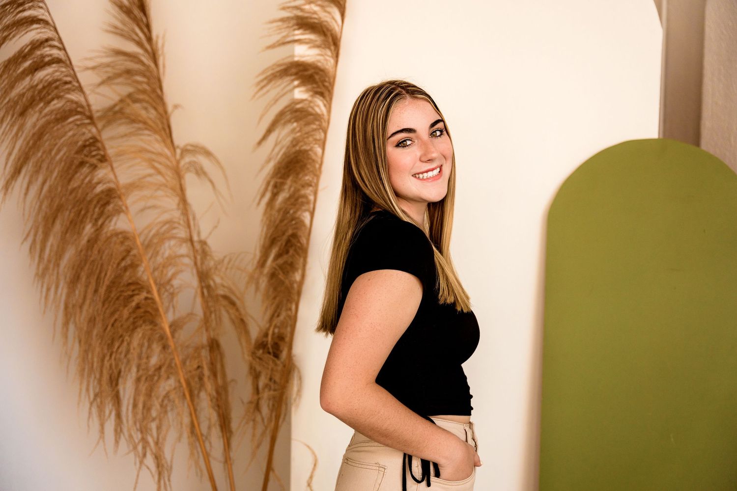 high school senior girl studio portrait urban studios springfield missouri