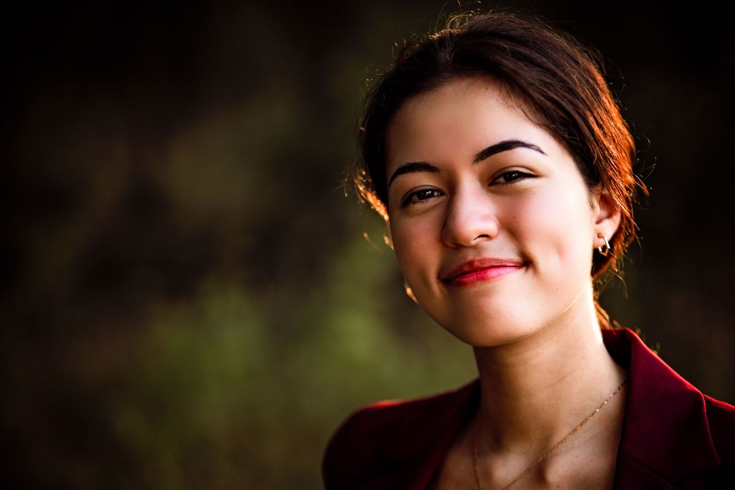 smiling senior girl portrait