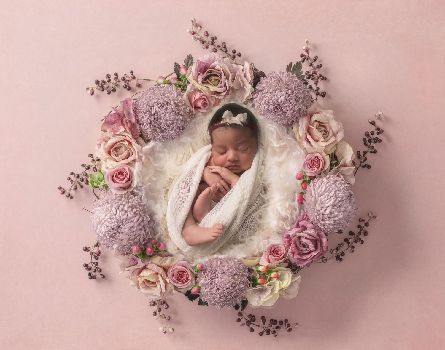 Floral Newborn Photography