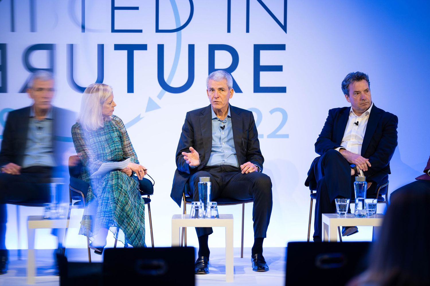 Raymond James Conference panelists on stage, Conference Event Photography London