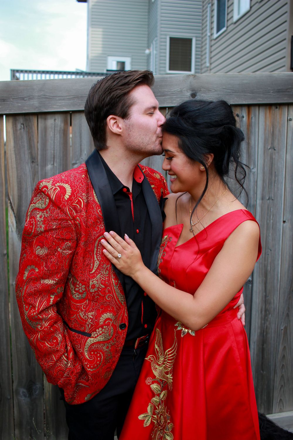 Engaged couple