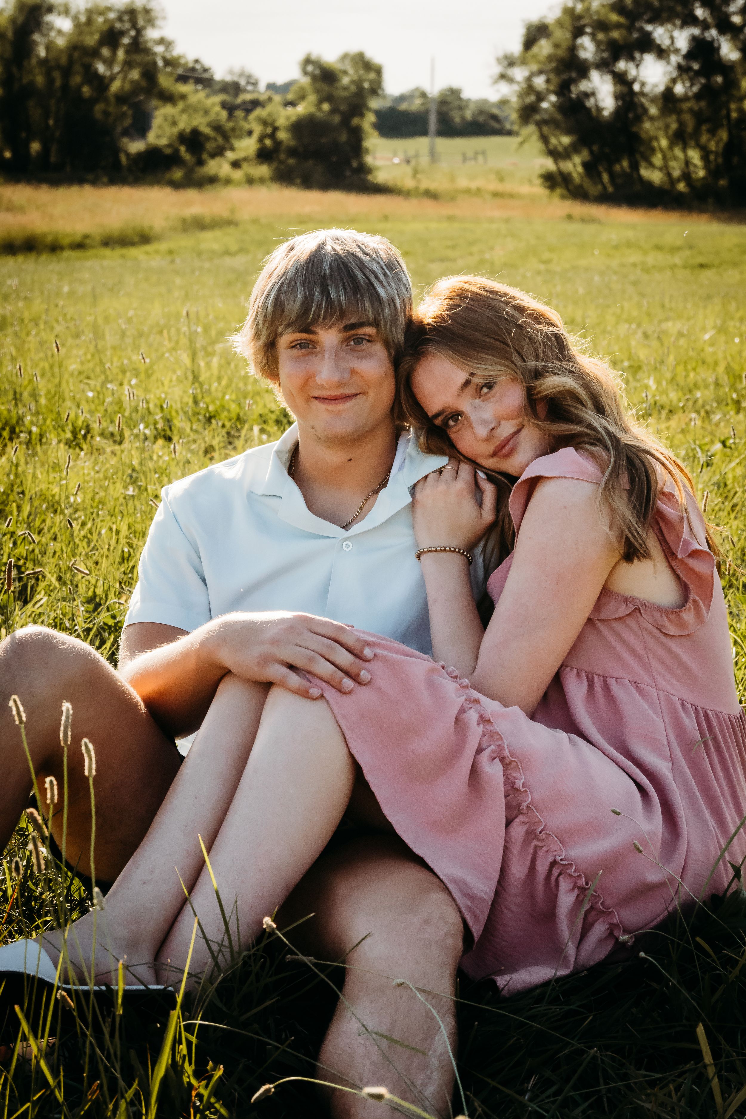 couple snuggling during couples session