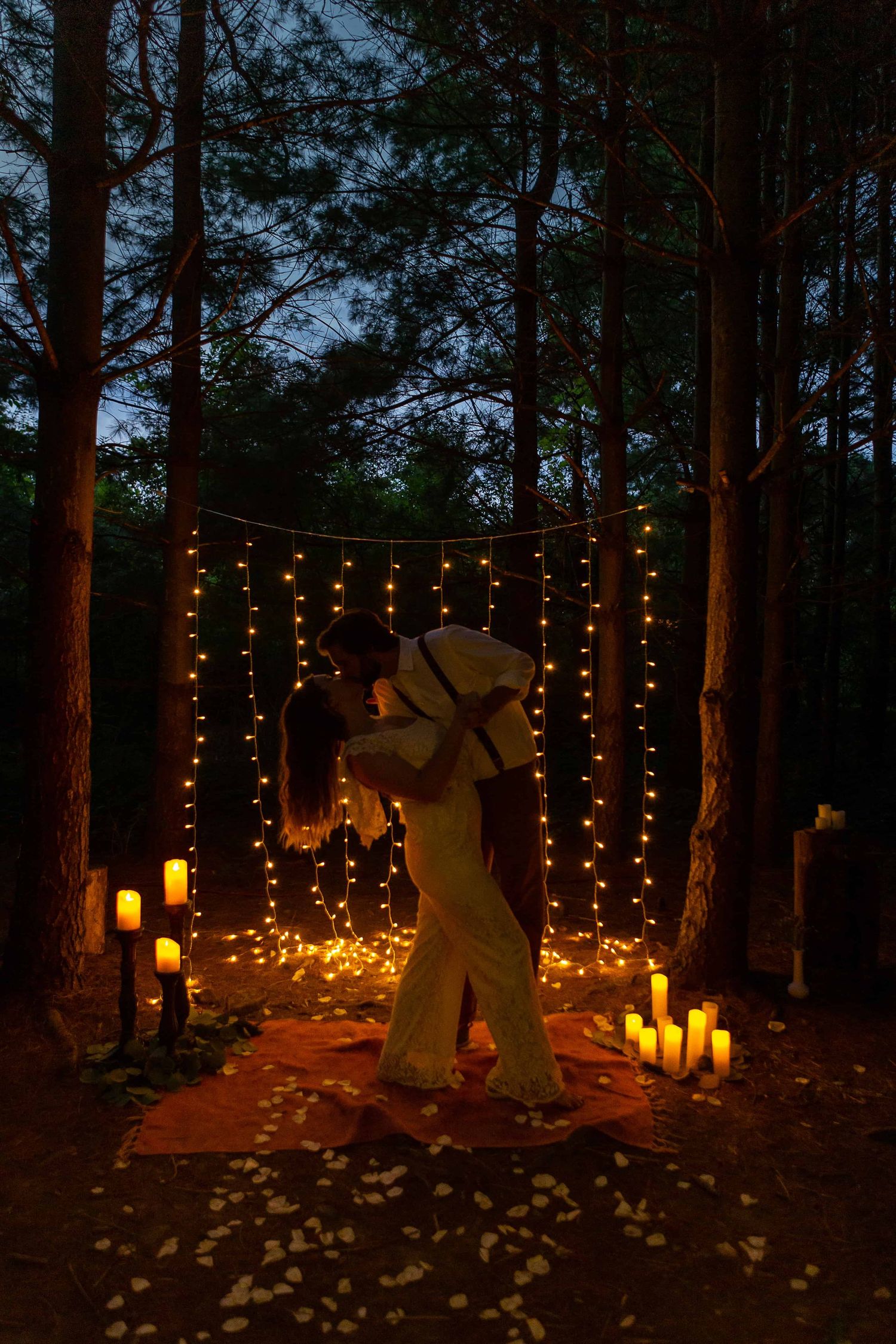 destination forest Intimate wedding elopement photograph