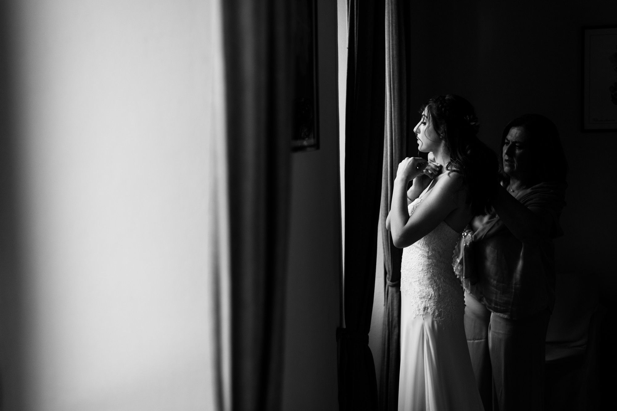 ritratto sposa in bianco e nero