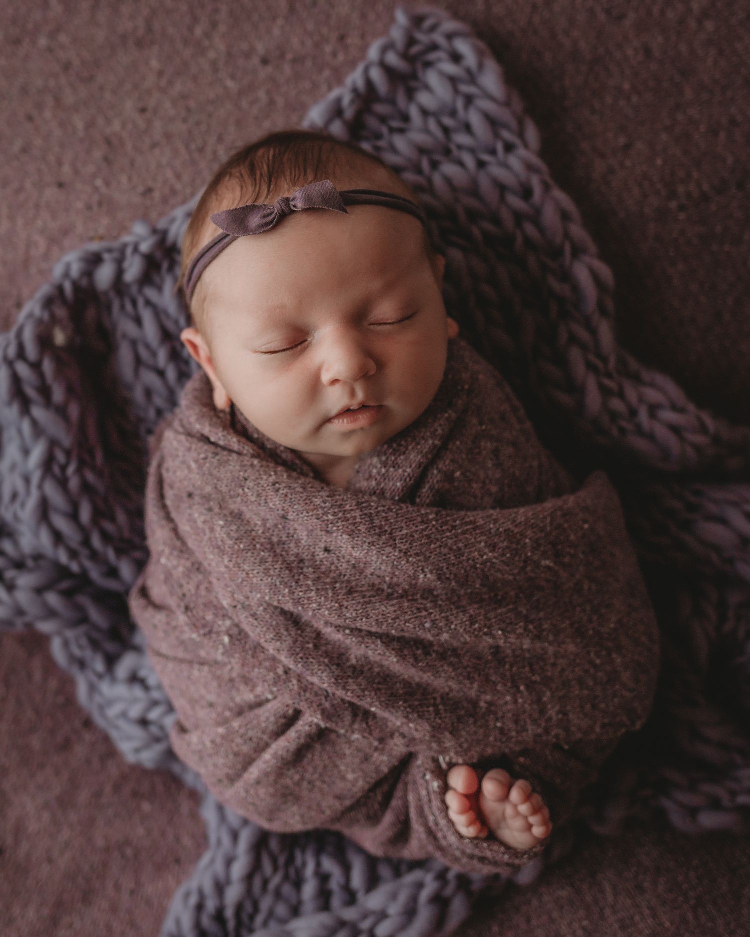 lilac purple baby girl newborn