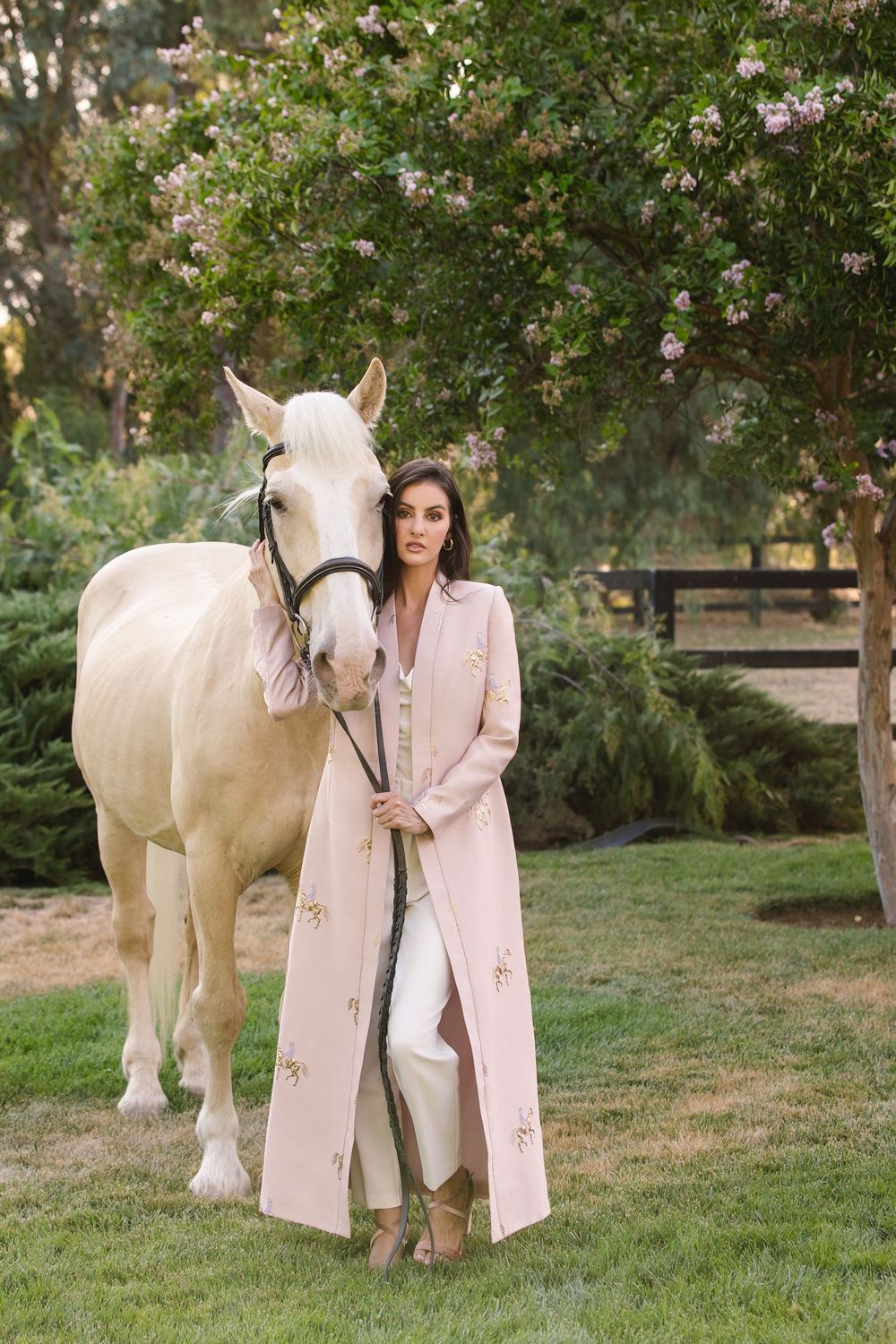 Branding photos with horse for luxury fashion brand.