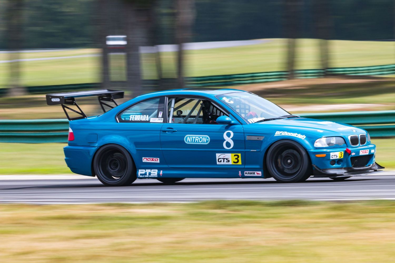 E46 BMW on a track day at Virginia International Raceway