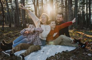 Fall family session at Laurie Provincial Park in Grand Lake, Nova Scotia