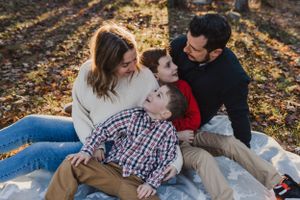 Fall family session at Laurie Provincial Park in Grand Lake, Nova Scotia