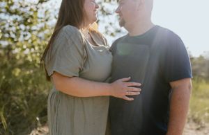 Family of four beach session at Sandbanks Provincial Park, Prince Edward County Ontario
