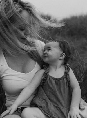 Mother-daughter photo session at Conrad's Beach, Lawrencetown, outside of Halifax, Nova Scotia