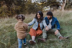 Family session and pregnancy announcement at Massassauga Point, Prince Edward County, Ontario