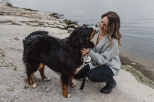 Mom and dog session at Massassauga Point, Prince Edward County, Ontario