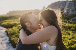 Anniversary session at Polly's Cove, outside of Halifax, Nova Scotia