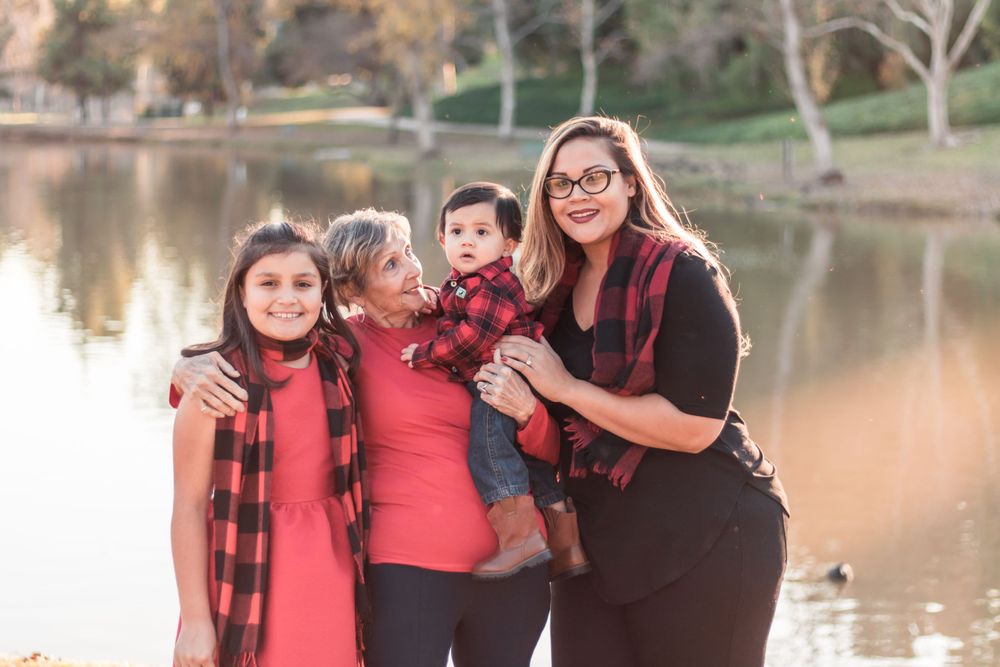 Outdoor Family Photography in a park in Fresno, California Photoshoot with Grandma Multi-Generational