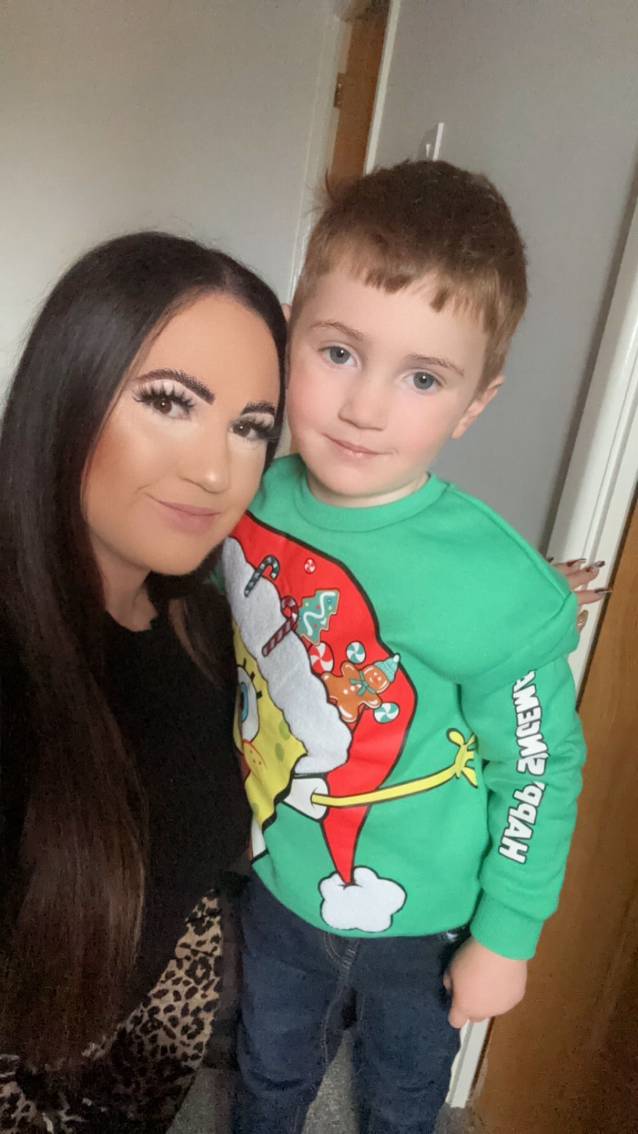 Mother and son selfie taken by Heather, Photographer in DN7.