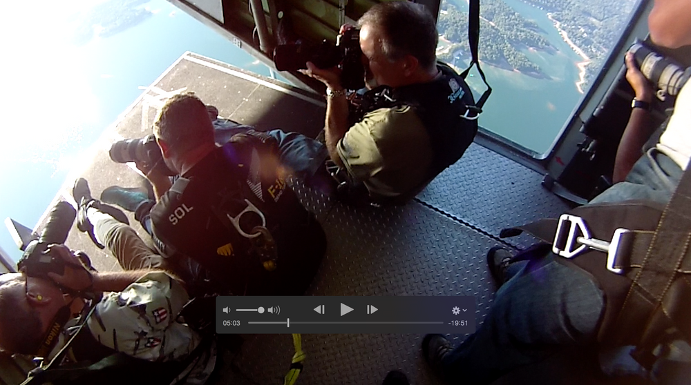 Photographers doing their thing in an Air to Air photo shoot