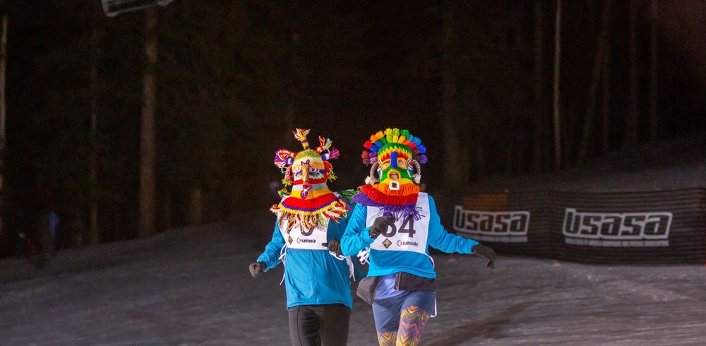 Runners finishing the 2020 GORE-TEX Kahtoola Uphill.