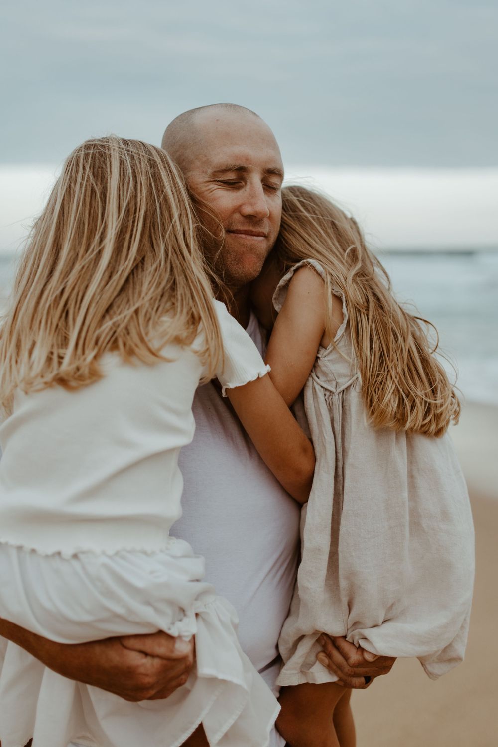 Father and Daughters, Newcastle Family Portrait Photographer