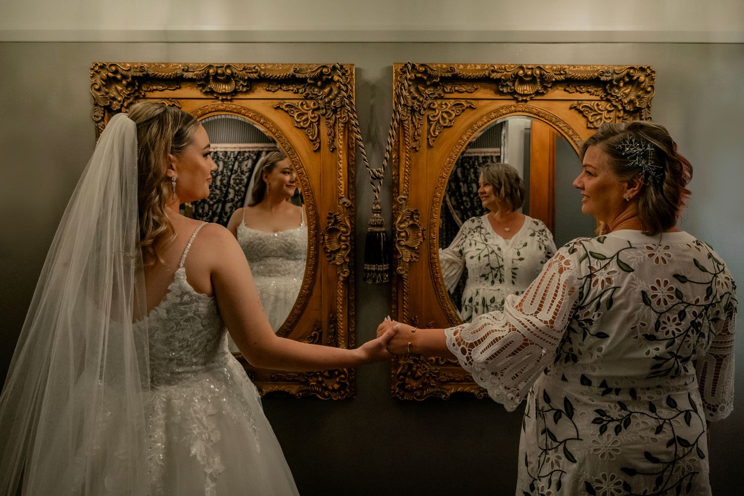 Mother and daughter on wedding day Hamilton