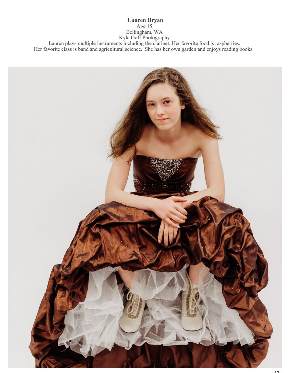Young Model Magazine Kyla Goff Bellingham Senior Photographer
