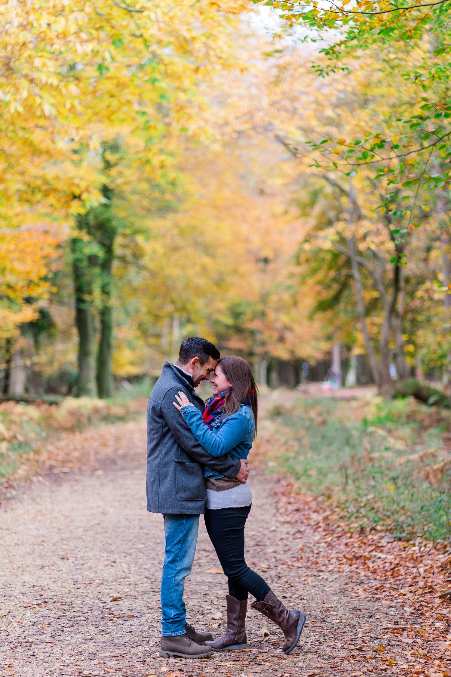 Autumn New Forest Hampshire wedding engagement photography