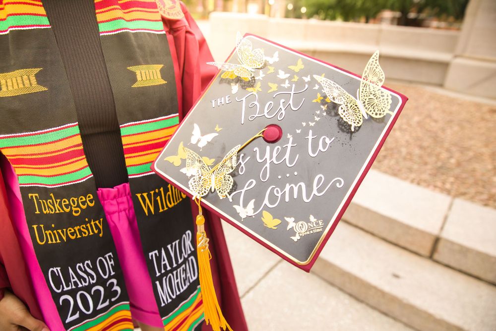 graduation hat from the campus of Tuskegee University in tuskegee alabama