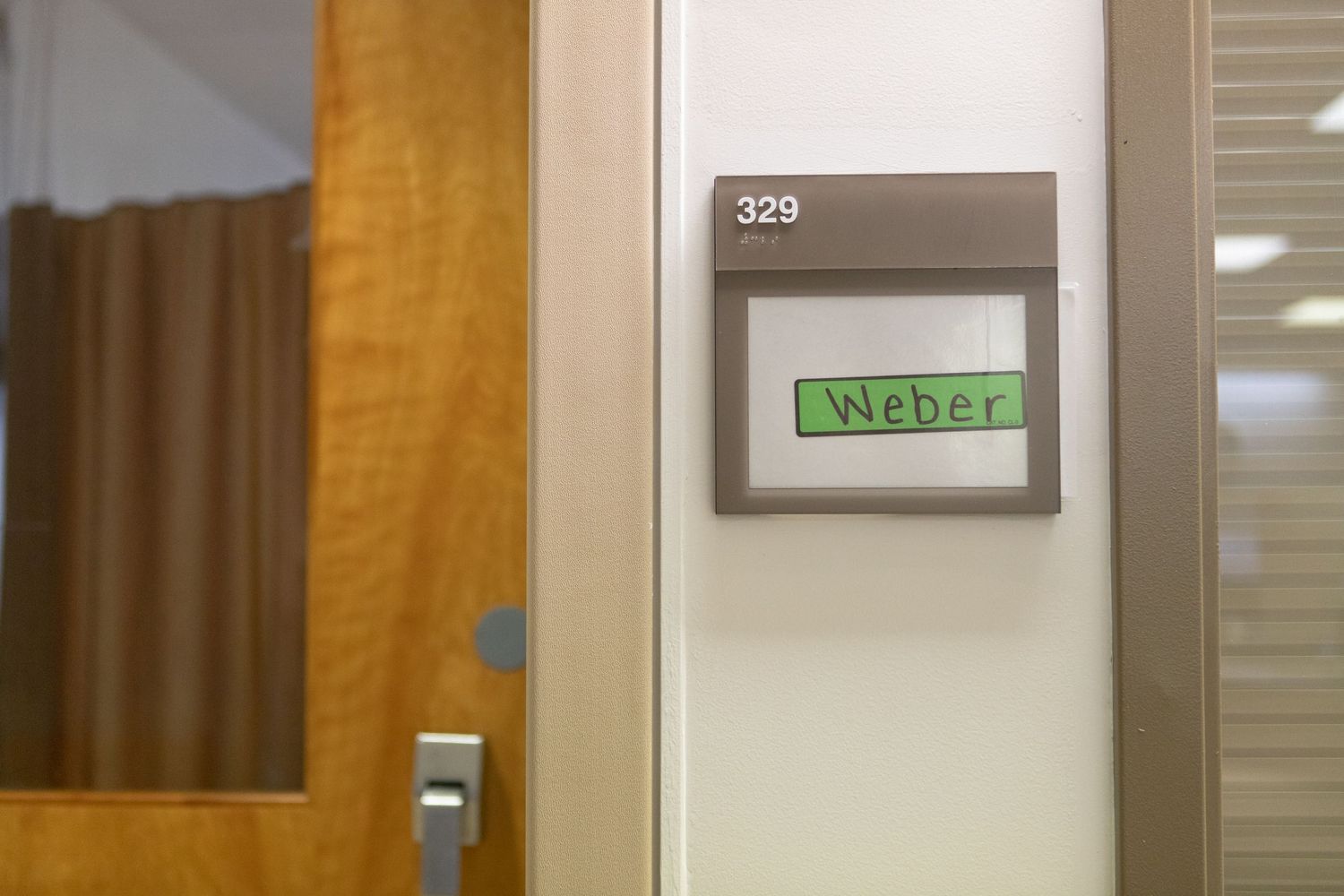 name plate at hospital