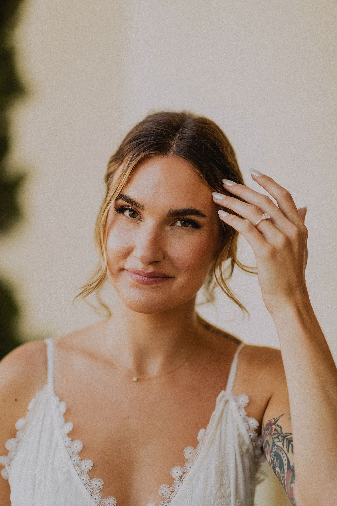 Terranea Resort bridal getting ready balcony portraits