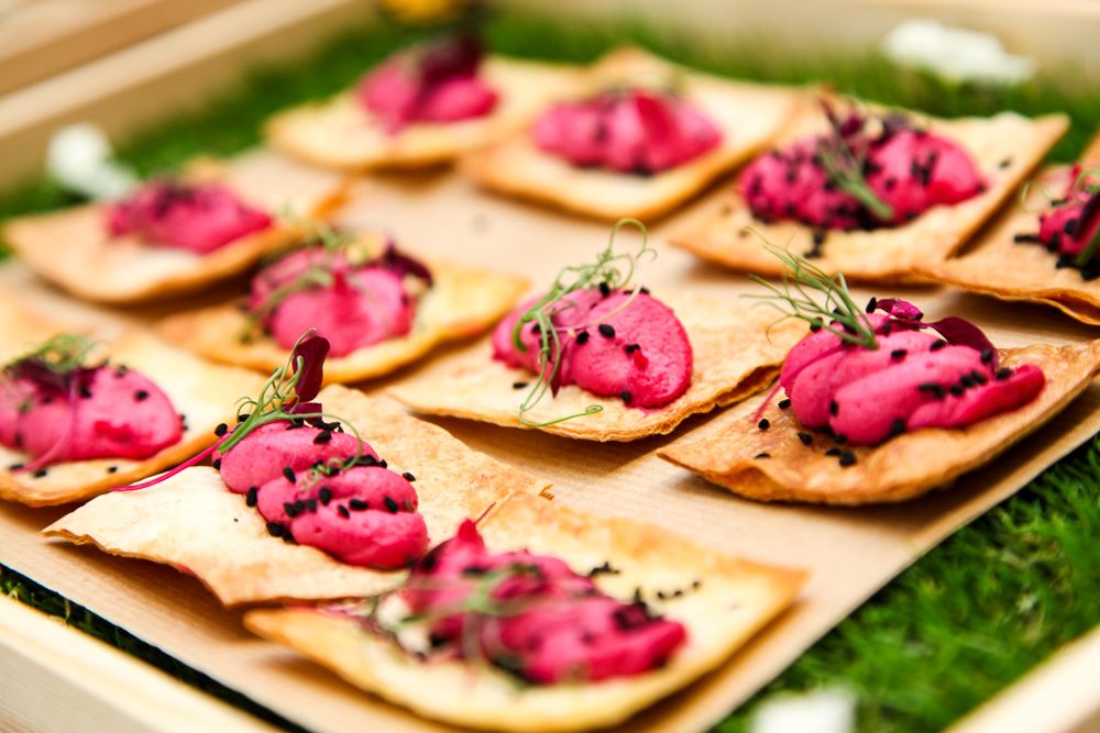 Canapes at corporate event