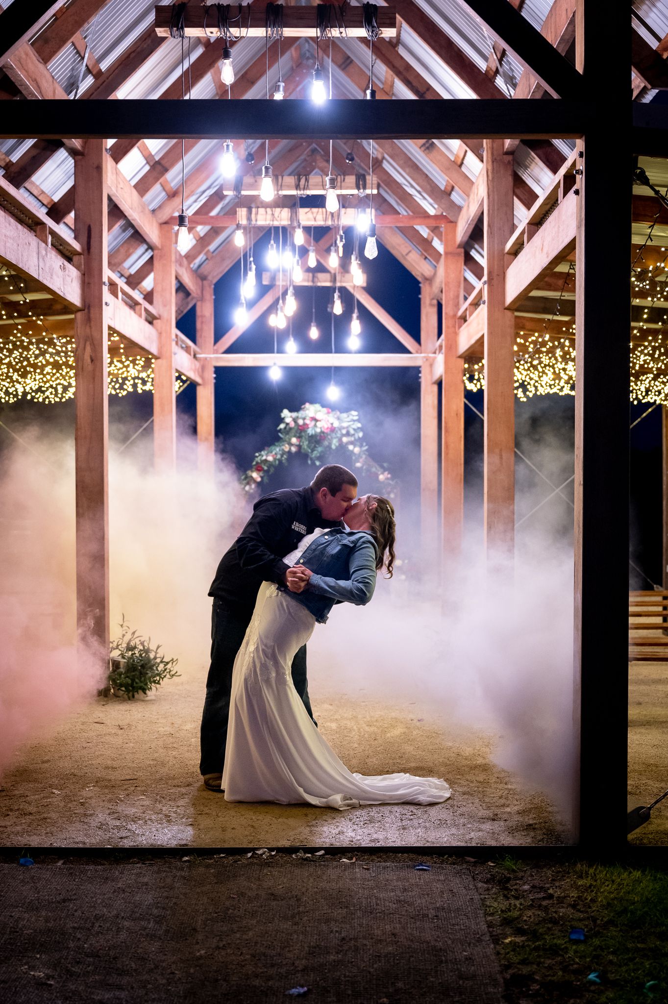 Bridal Couple kissing