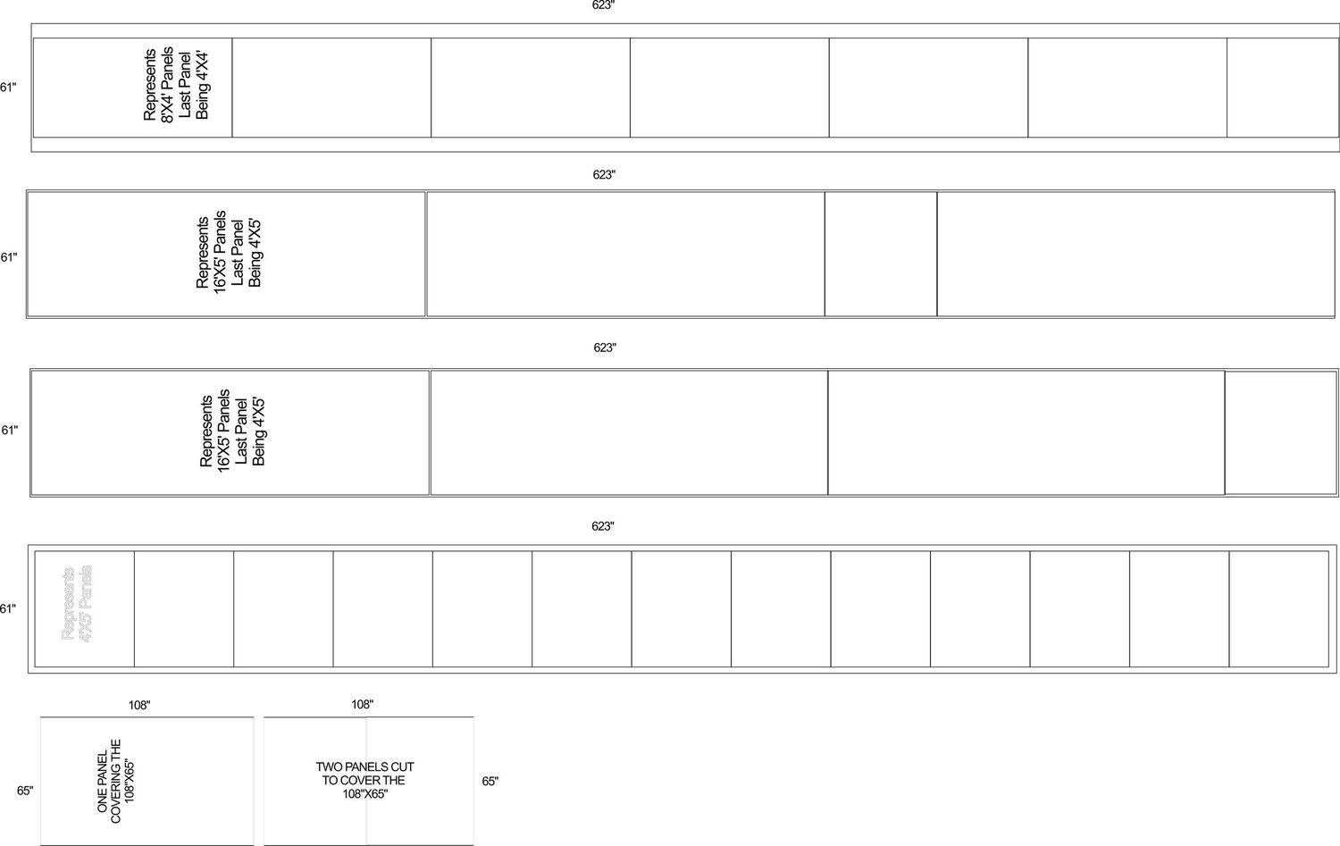 The proposed mounting plan for the artwork Logan C Thomas designed for the hallway ceiling at the QP Bistro Barbados