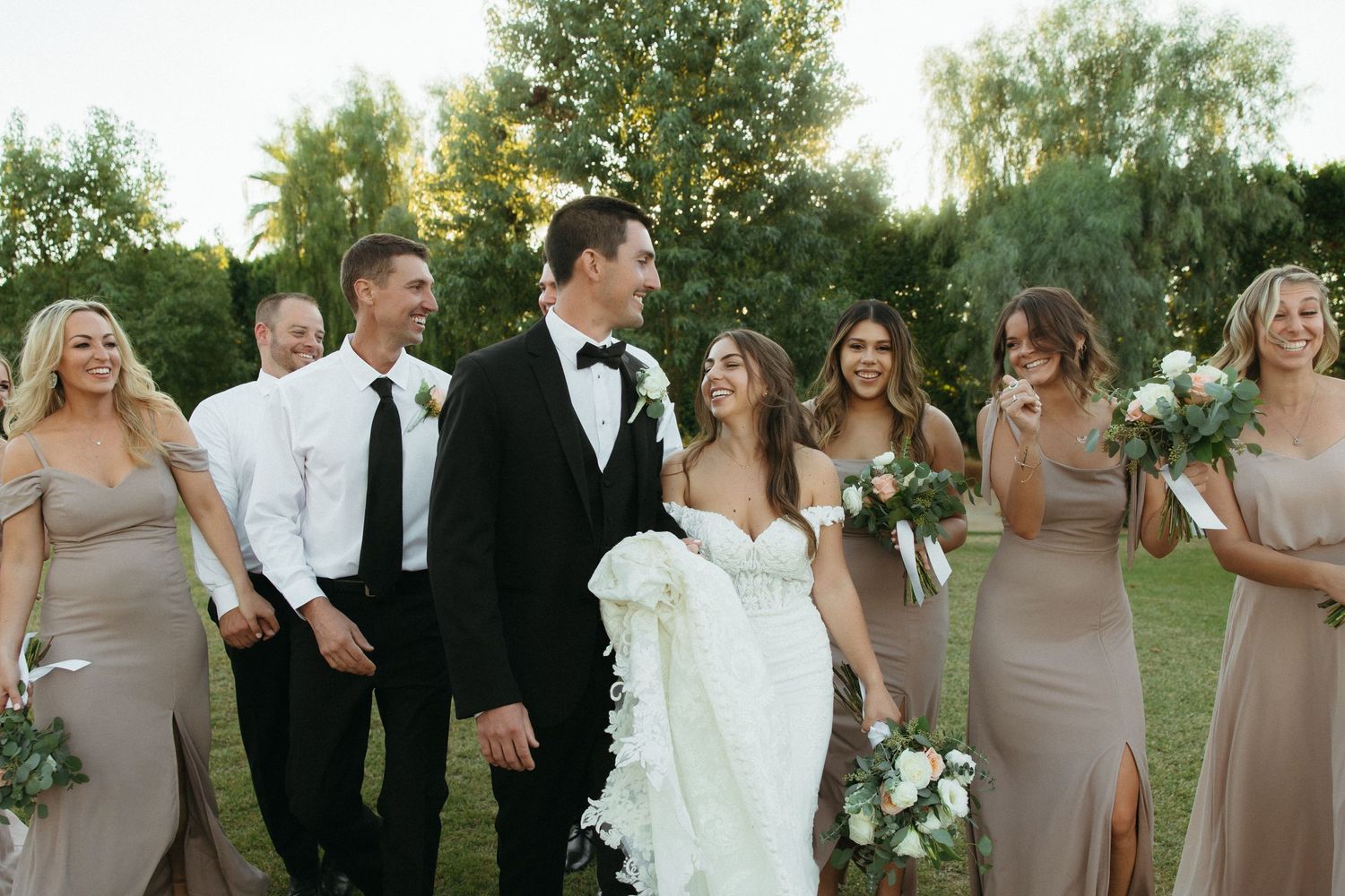 Bridal party photos from Palm Springs wedding in CA