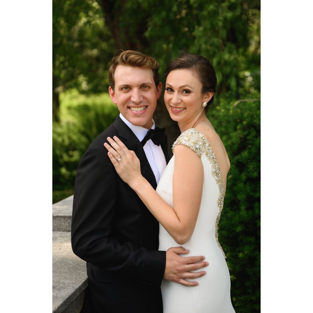Bridal and groom portrait at Wade Lagoon in Cleveland, Ohio.