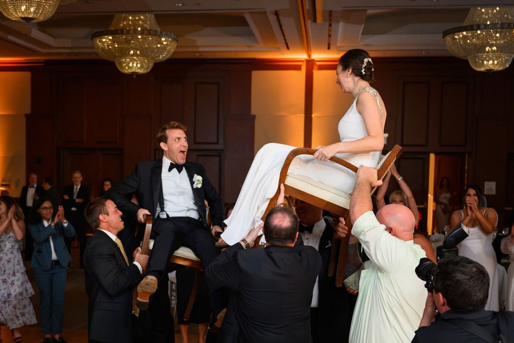 Horah during wedding reception at InterContinental Cleveland photographed by Tom Forrest.