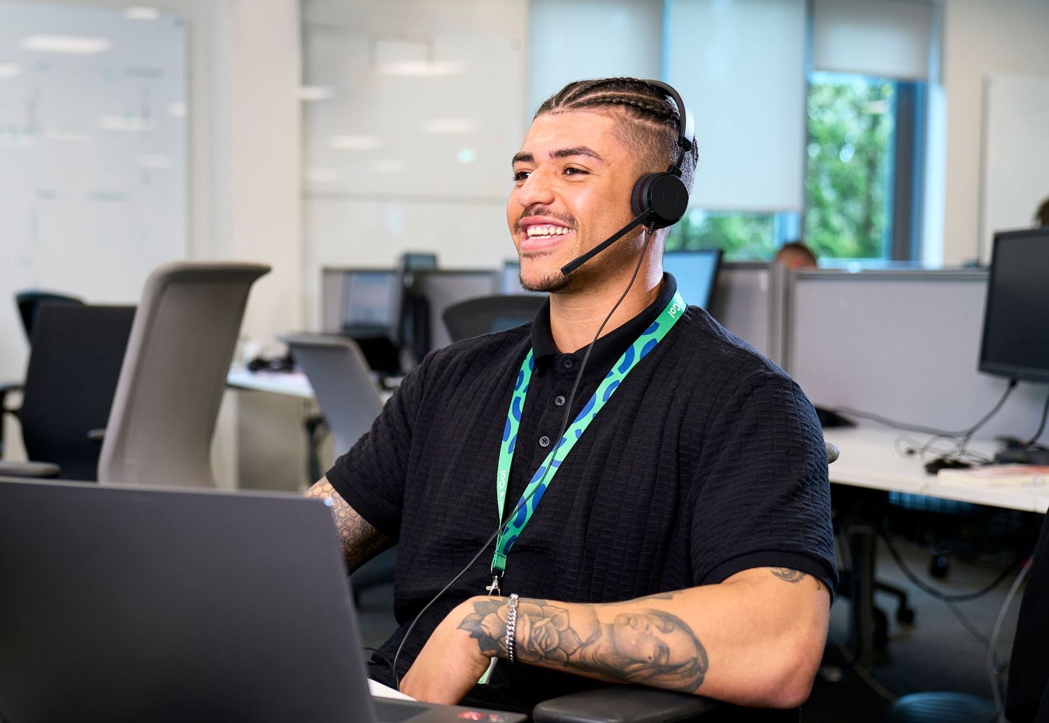 Corporate Headshot - Professional Business Portrait of a customer service representative working in a call centre