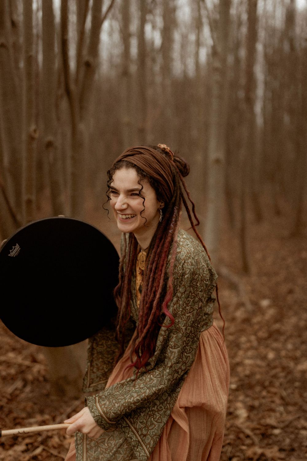 women in woods