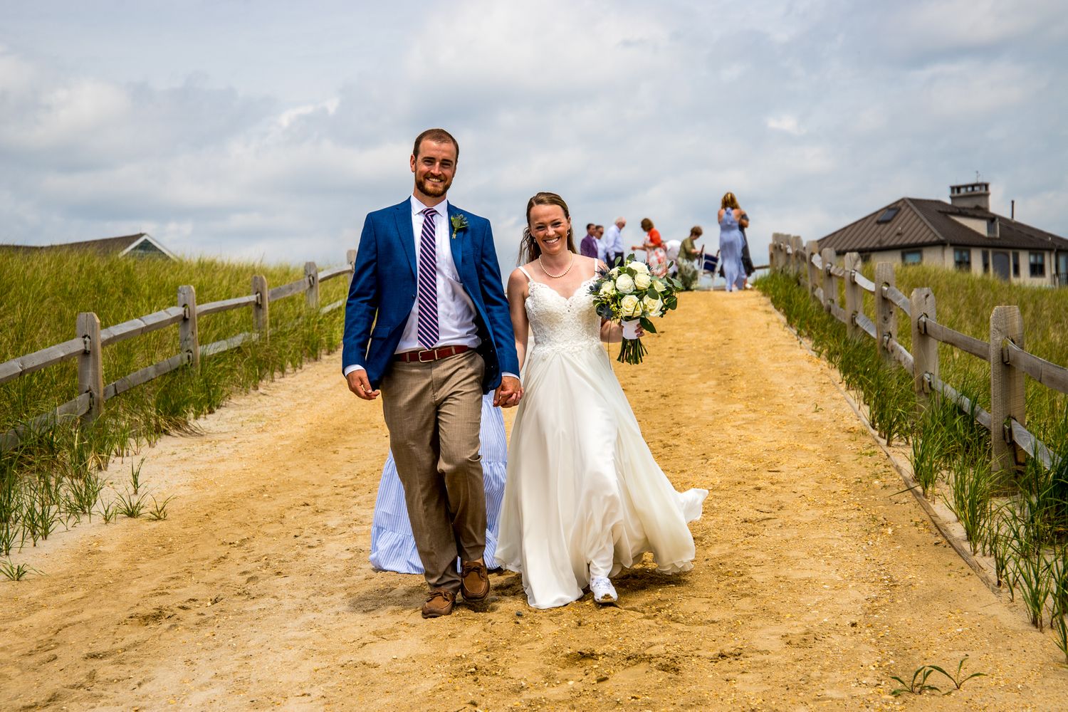 happy couple on wedding day