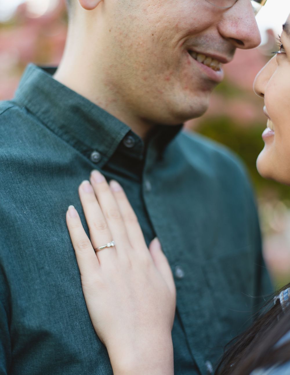 Spring romantic engagement photos at Guildwood Park, Scarborough, Ontario