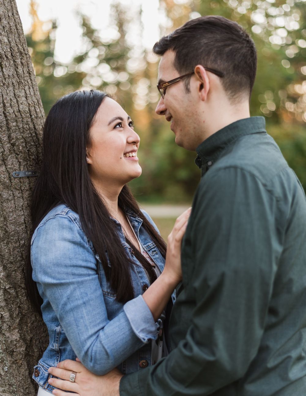 Spring romantic engagement photos at Guildwood Park, Scarborough, Ontario
